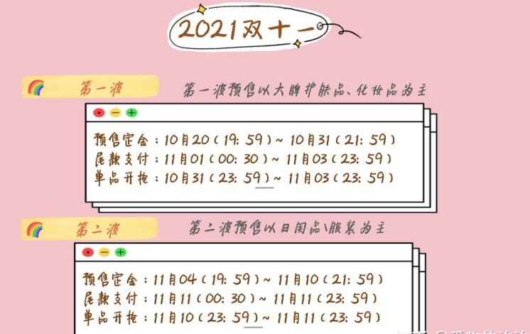 2021雙十一最全攻略來嘍~